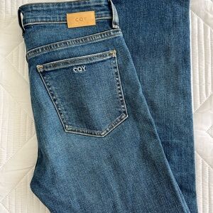 CQY Women's Classic Straight Leg Blue Jeans